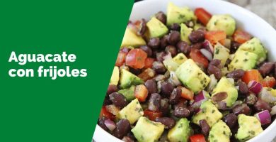 Receta casera de aguacate con frijoles