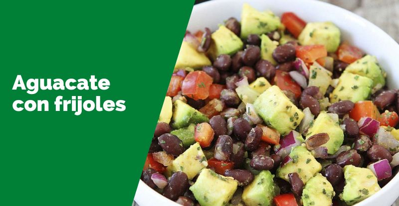 Receta casera de aguacate con frijoles