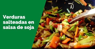 Verduras salteadas en salsa de soja