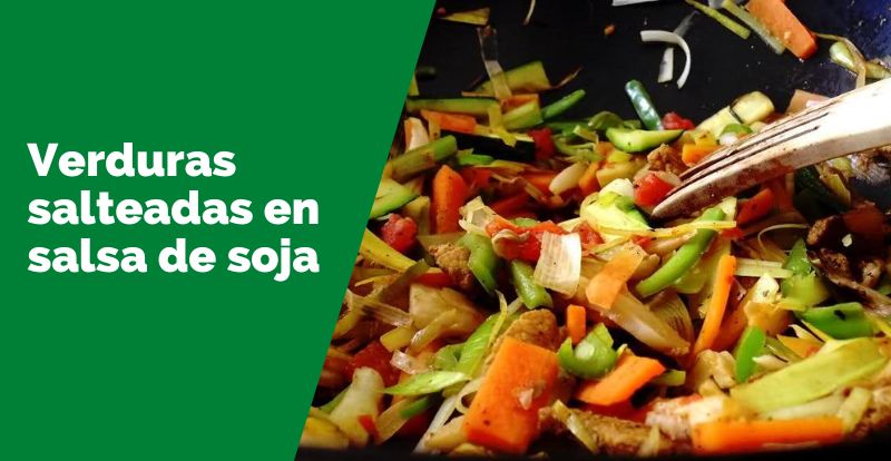 Verduras salteadas en salsa de soja