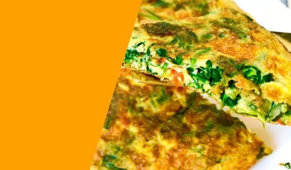 Tortilla Esponjosa de Espinaca y Queso
